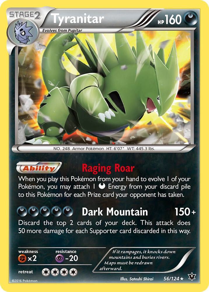 Tyranitar Holo Rare XY - Fates Collide 56/124 LP