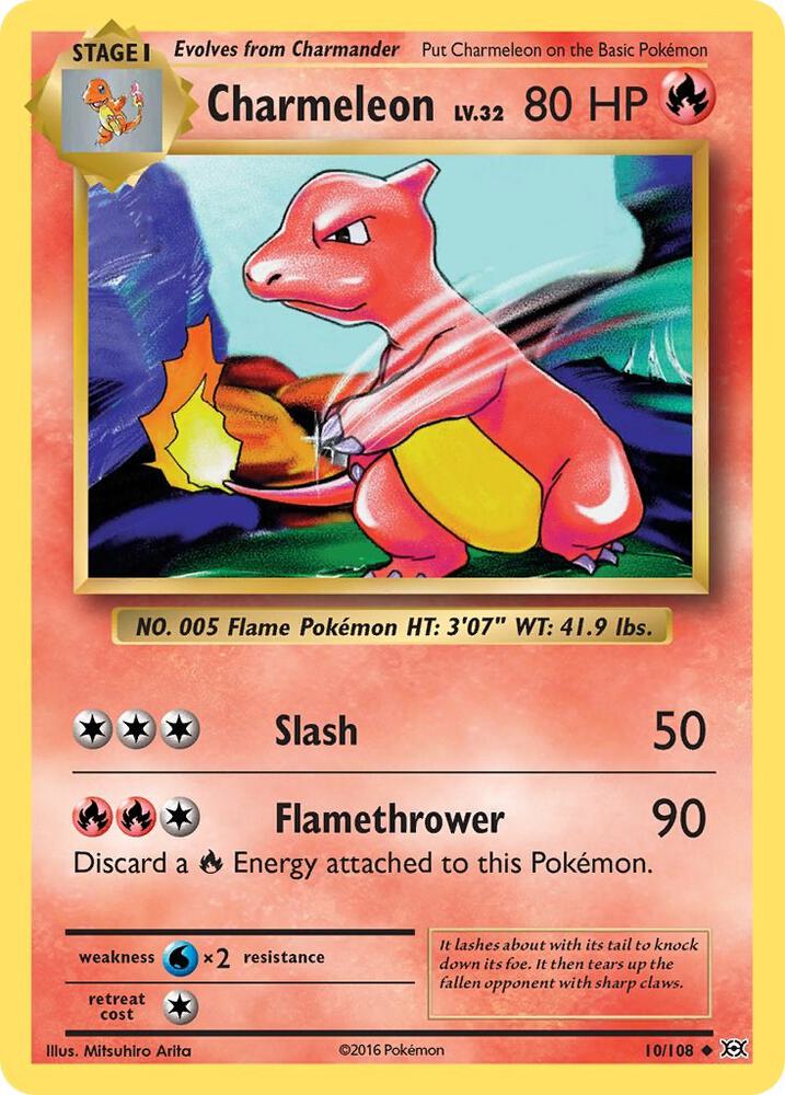 Charmeleon Uncommon XY - Evolutions 10/108 LP
