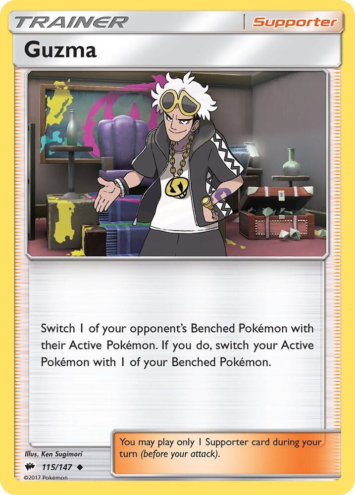 Guzma Uncommon SM - Burning Shadows 115/147 LP