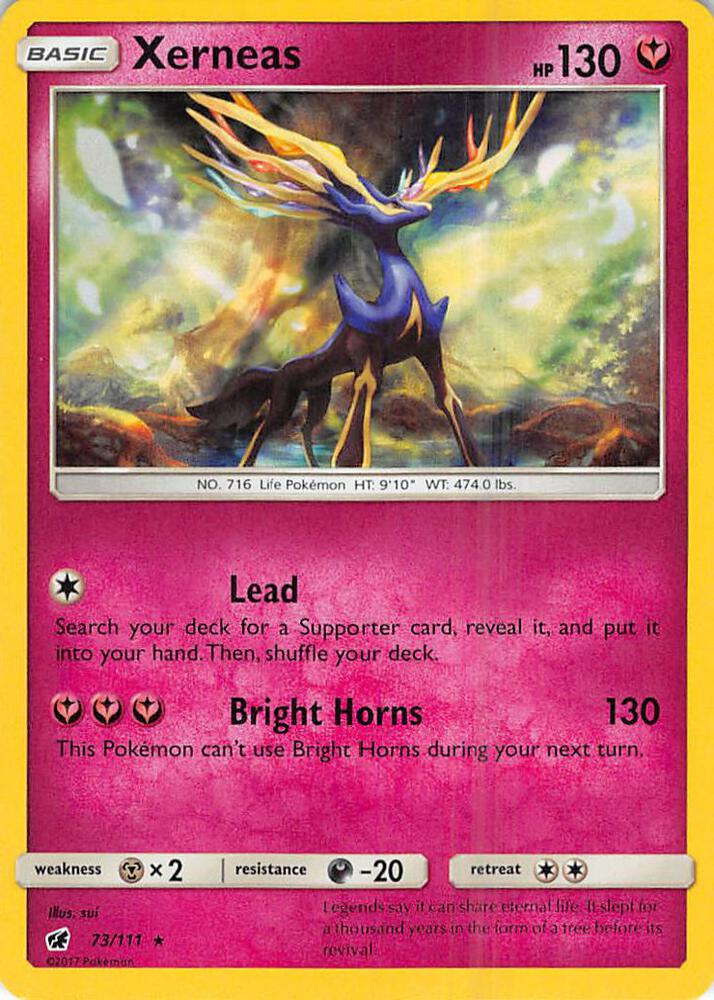 Xerneas Holo Rare SM - Crimson Invasion 73/111 LP