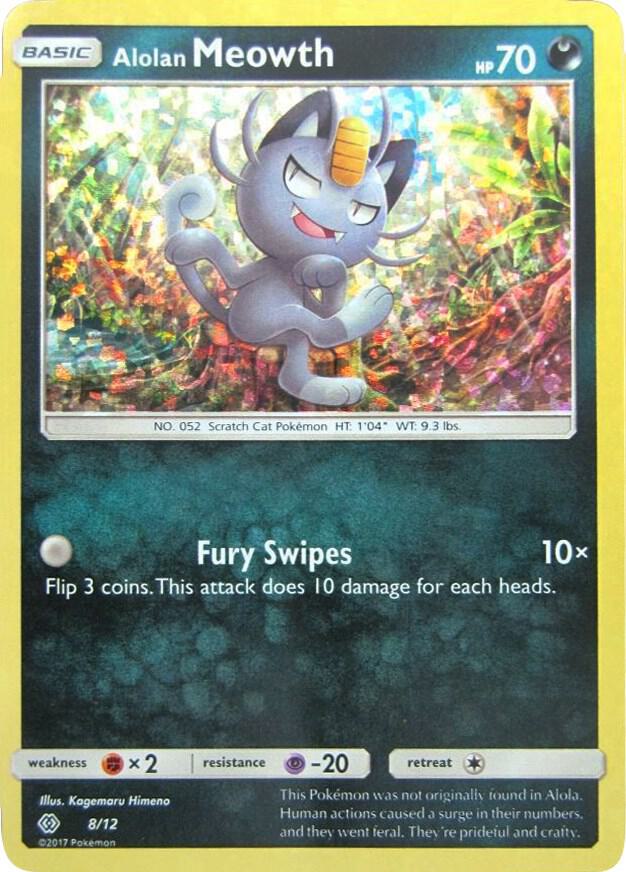 Alolan Meowth Holo Promo McDonald's Promos 2017 008/012 DMG
