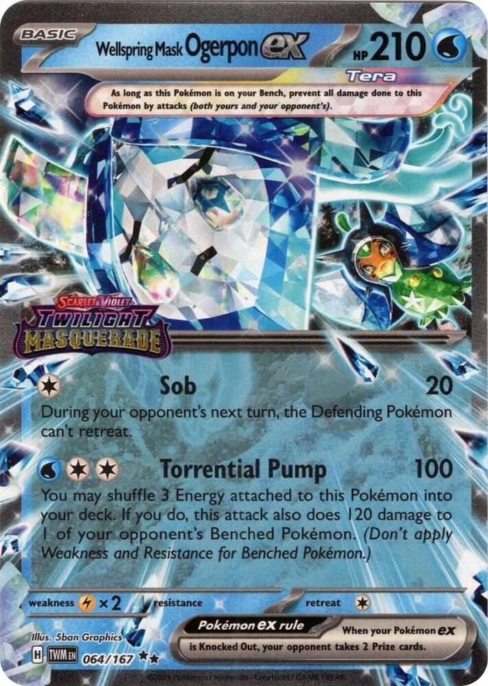 Wellspring Mask Ogerpon EX (Stamped) - Twilight Masquerade Promo