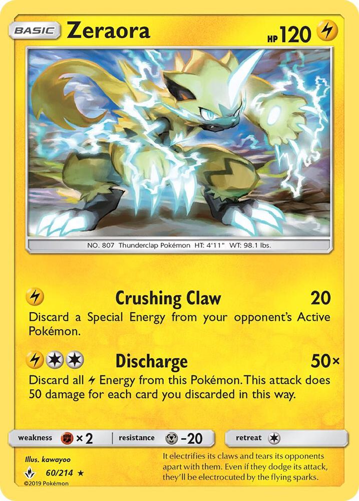 Zeraora Rare SM - Unbroken Bonds 60/214 HP