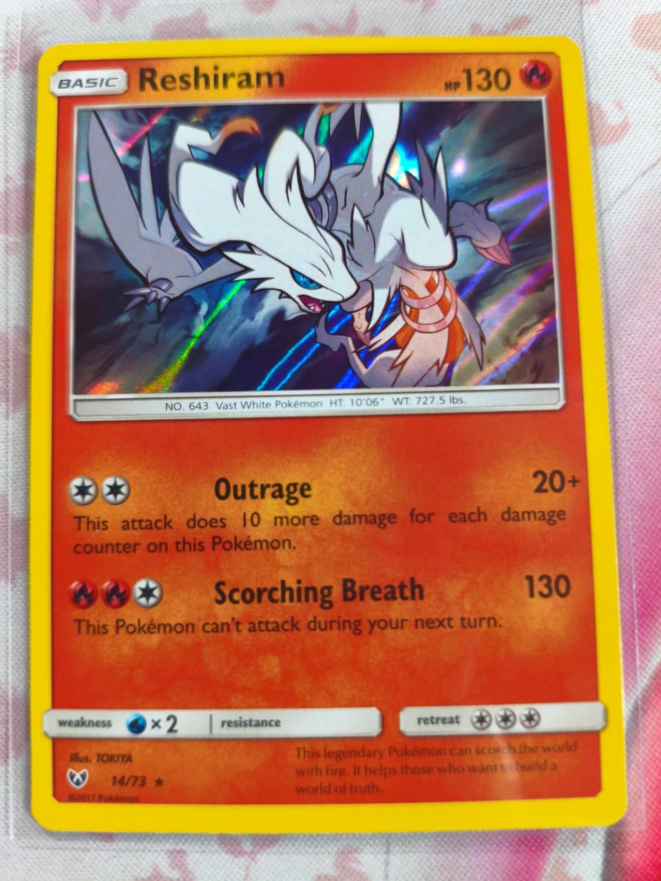 Reshiram Holo Holo Rare Shining Legends 14/73 NM