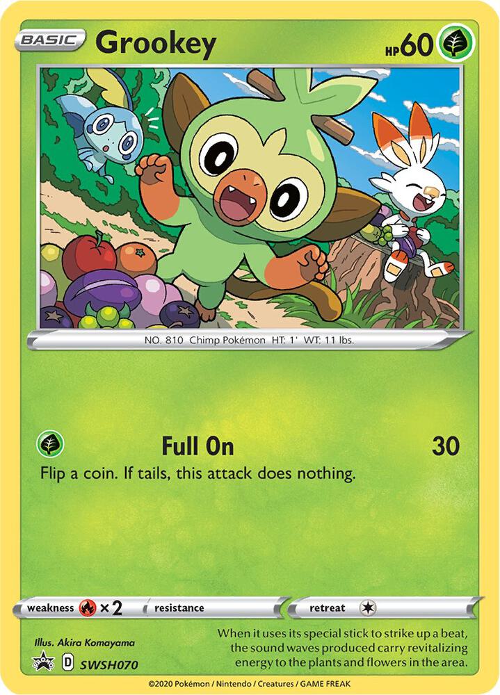 Grookey Holo Promo SWSH: Sword & Shield Promo Cards SWSH070 LP