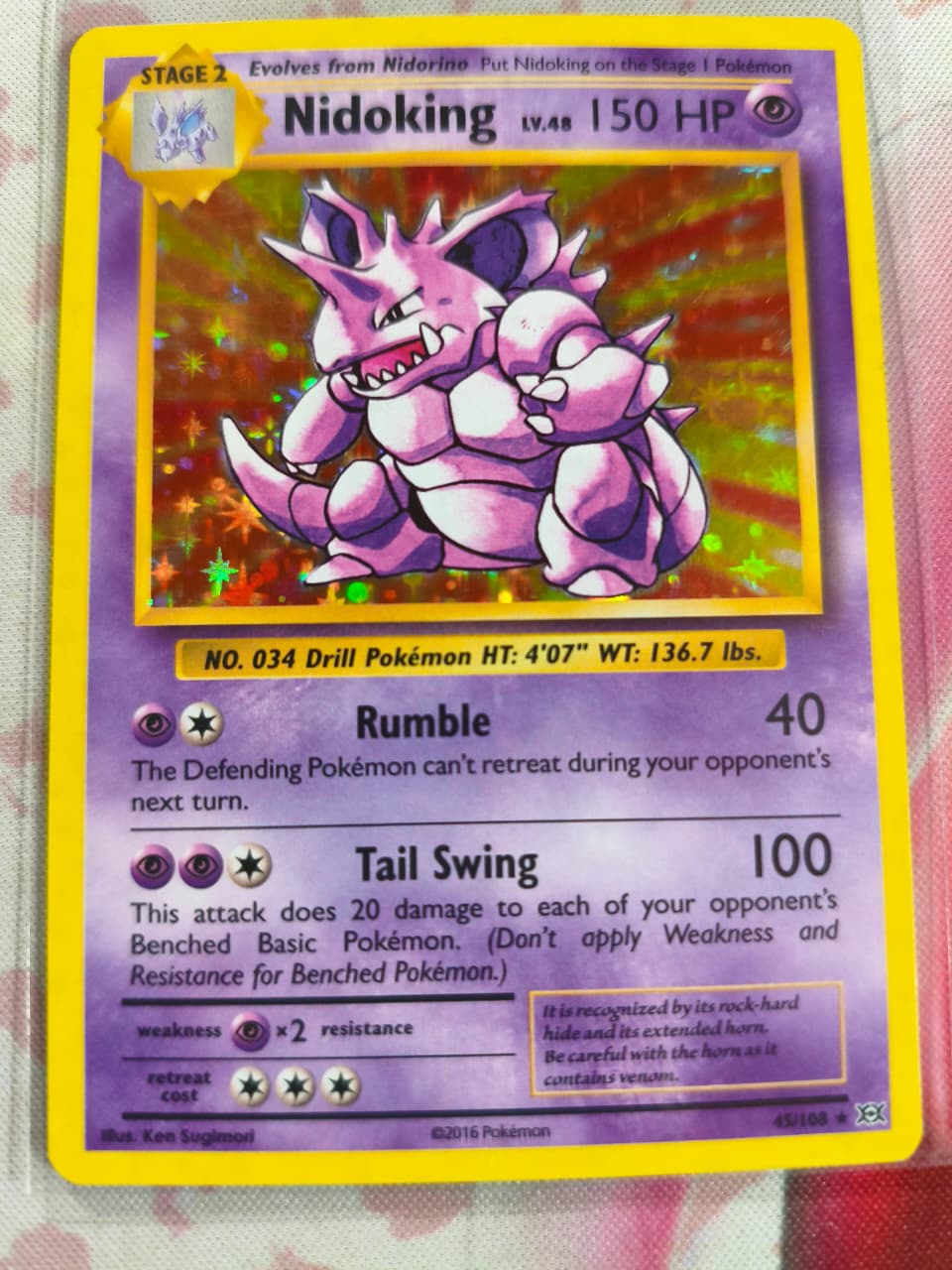 Nidoking Holo Holo Rare XY - Evolutions 45/108 NM