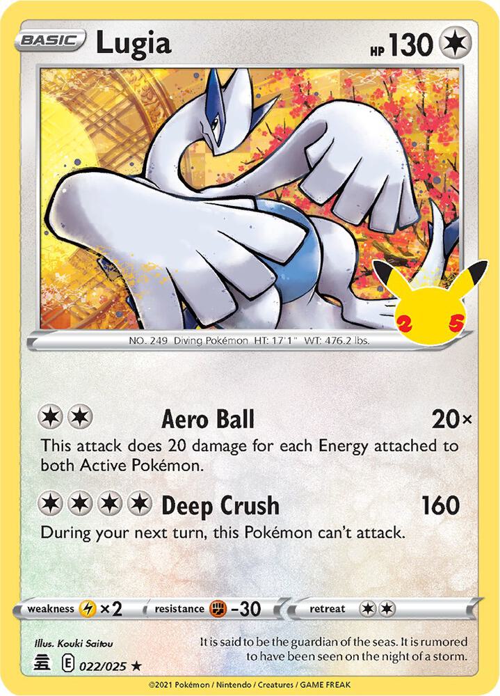 Lugia Holo Rare Celebrations 022/025 MP