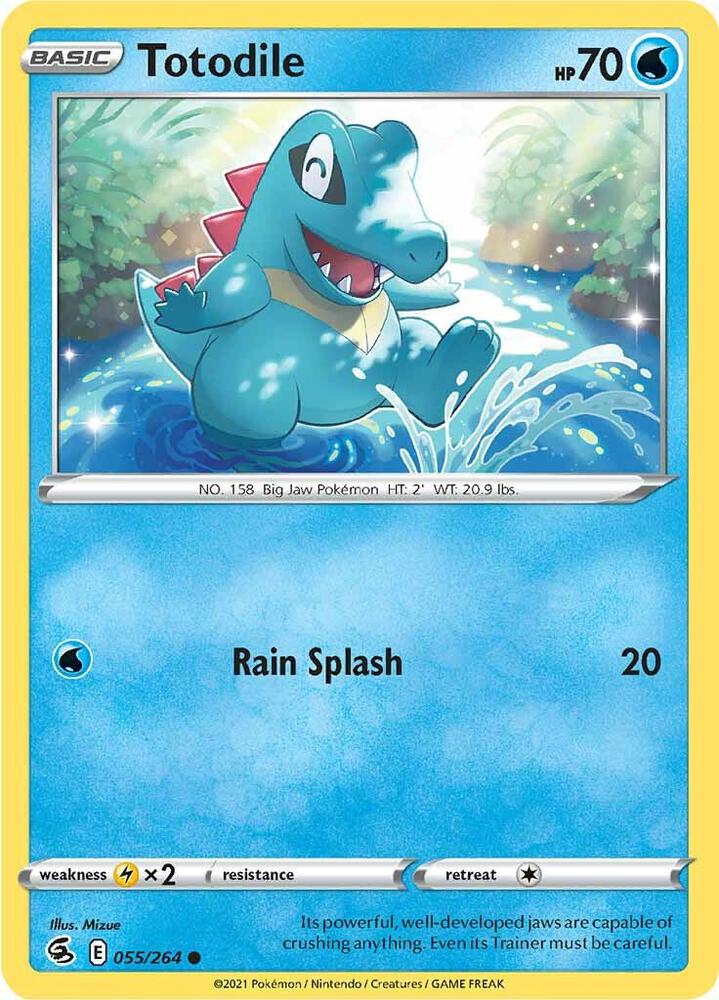 Totodile Common SWSH08: Fusion Strike 055/264 NM