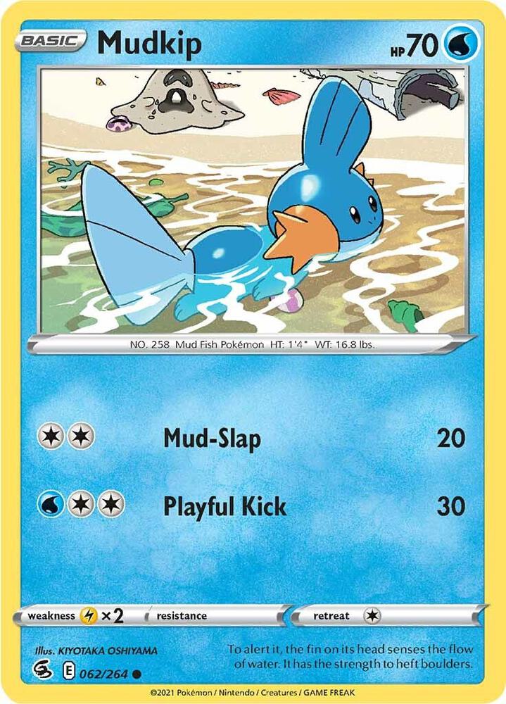 Mudkip Common SWSH08: Fusion Strike 062/264 NM