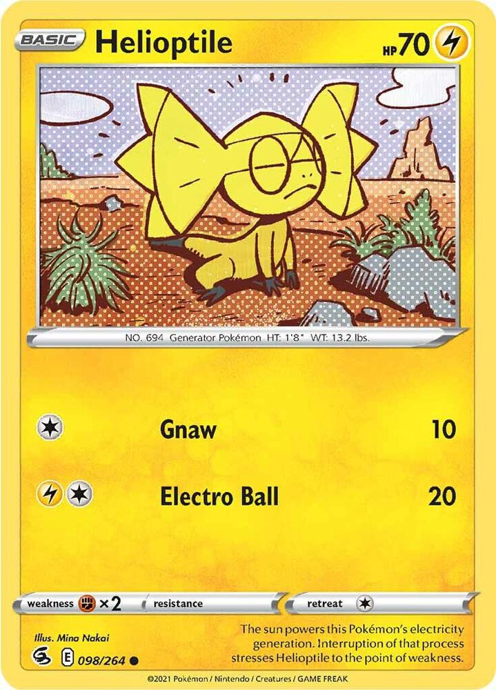 Helioptile Common SWSH08: Fusion Strike 098/264 NM