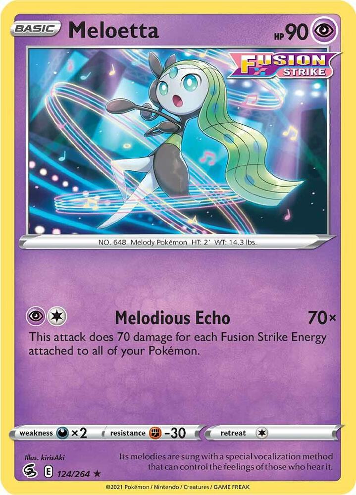 Meloetta Rare SWSH08: Fusion Strike 124/264 NM