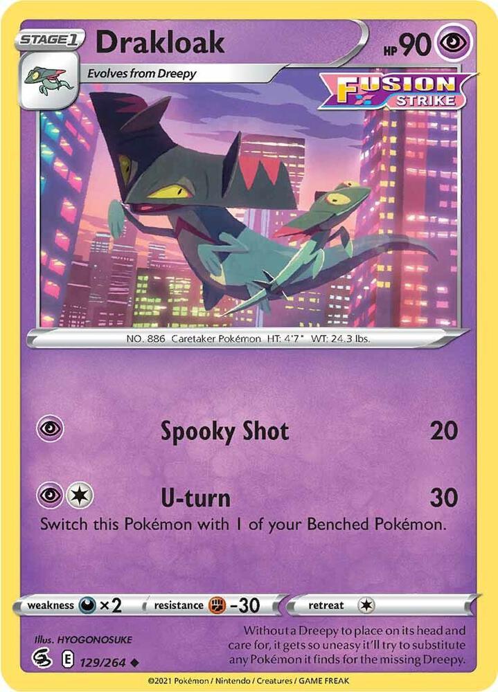 Drakloak Uncommon SWSH08: Fusion Strike 129/264 NM