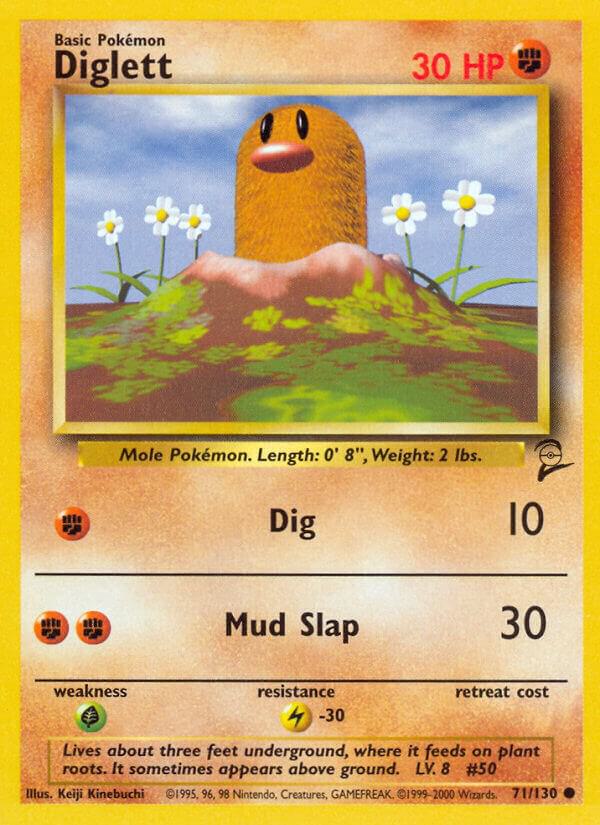 Diglett Common Base Set 2 071/130 NM