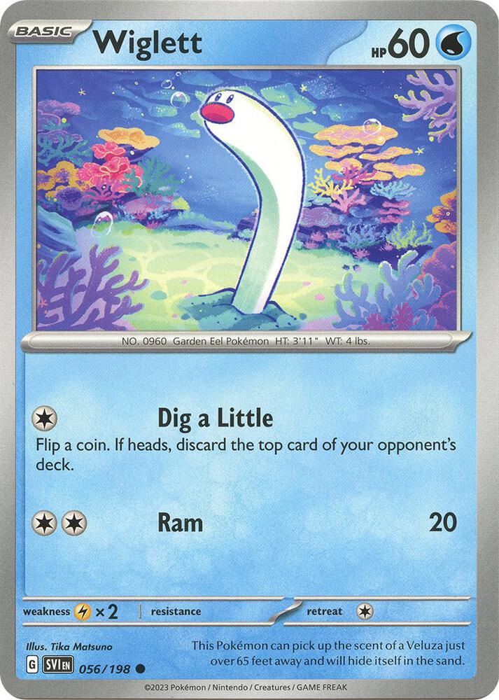 Wiglett - 056/198 Reverse Holo Common SV01: Scarlet & Violet Base Set 056/198 NM