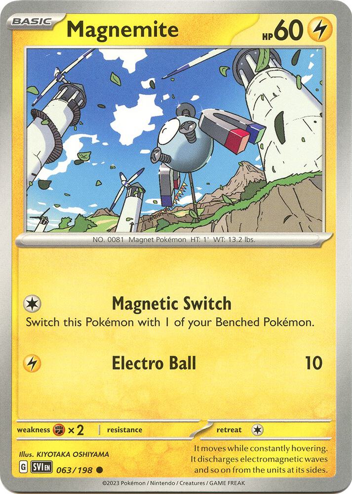 Magnemite Reverse Holo Common SV01: Scarlet & Violet Base Set 063/198 NM