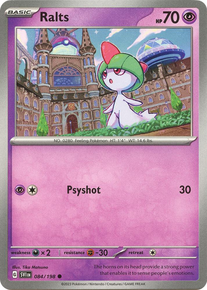 Ralts - 084/198 Reverse Holo Common SV01: Scarlet & Violet Base Set 084/198 NM
