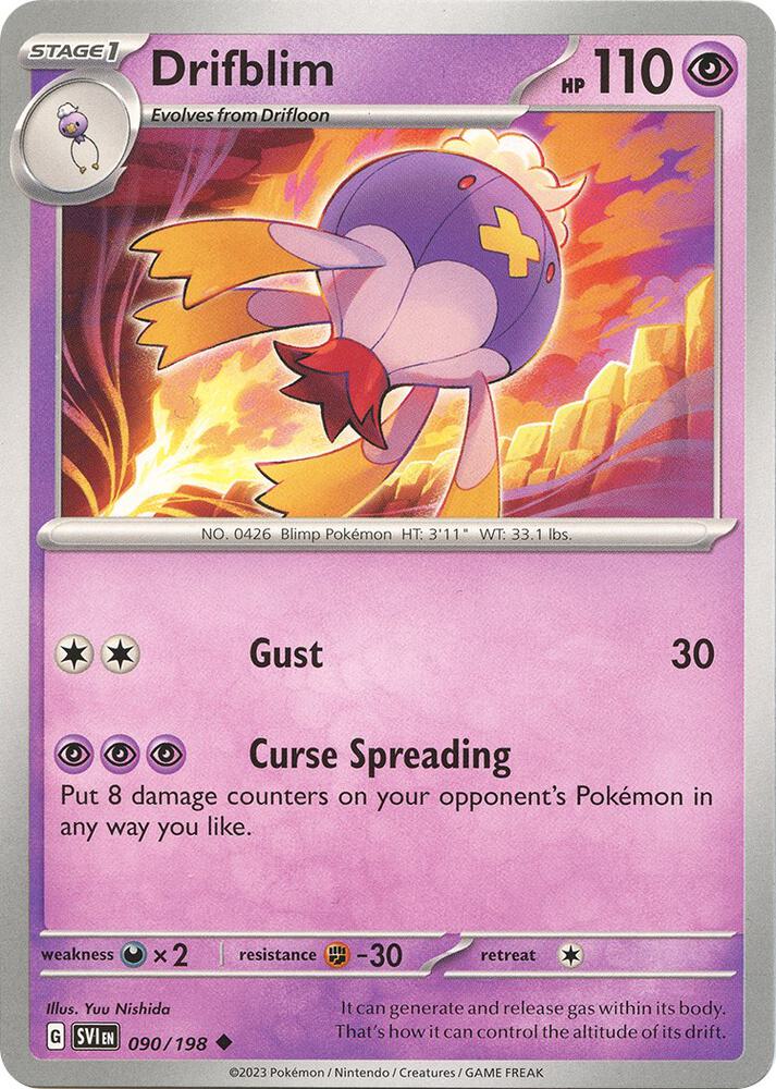 Drifblim Uncommon SV01: Scarlet & Violet Base Set 090/198 NM