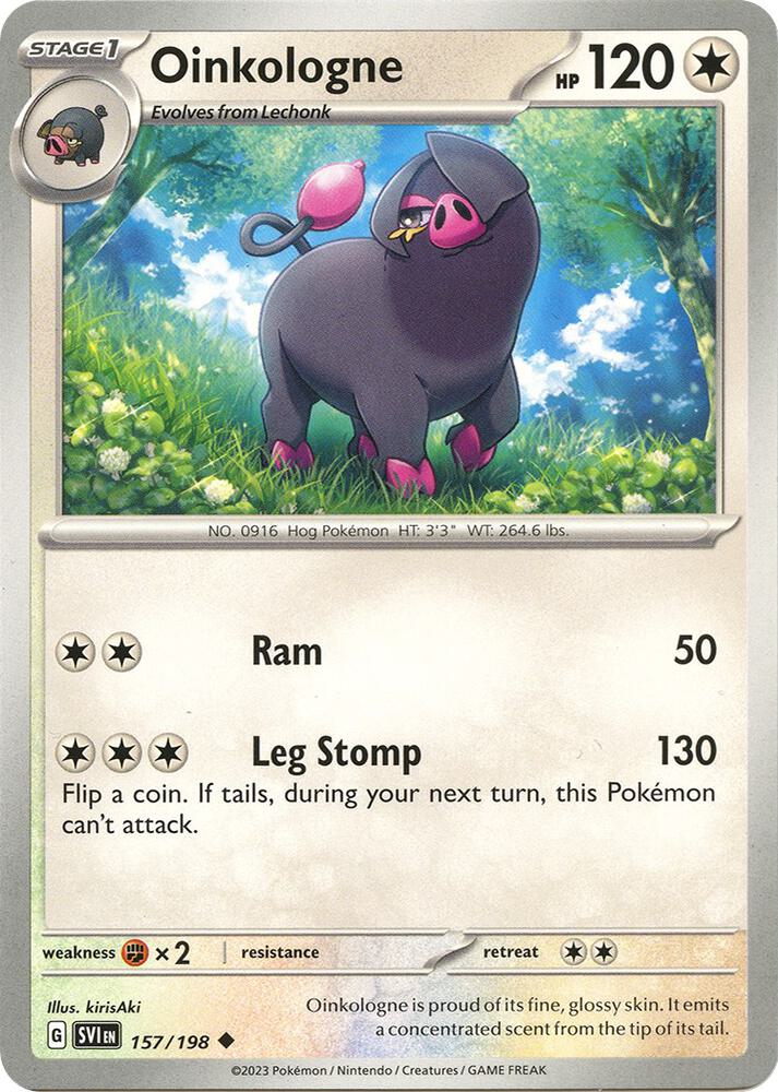 Oinkologne Reverse Holo Uncommon SV01: Scarlet & Violet Base Set 157/198 NM