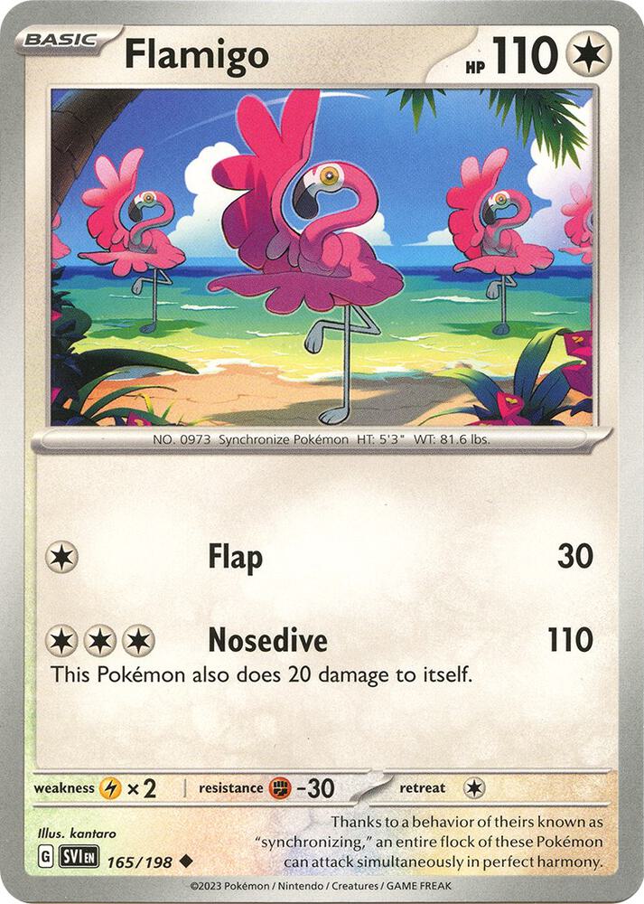 Flamigo Reverse Holo Uncommon SV01: Scarlet & Violet Base Set 165/198 NM