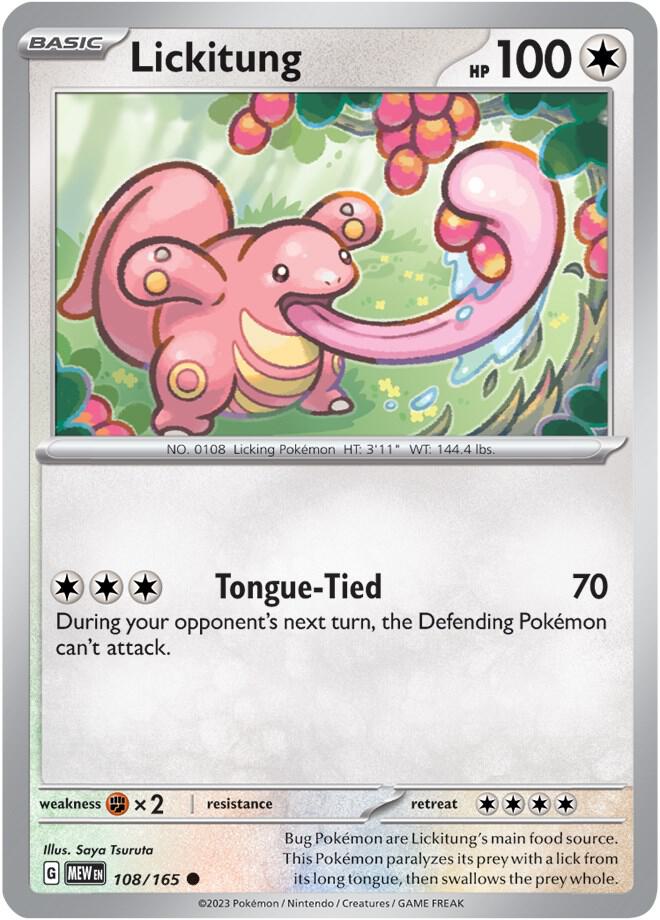 Lickitung Common SV: Scarlet & Violet 151 108/165 NM