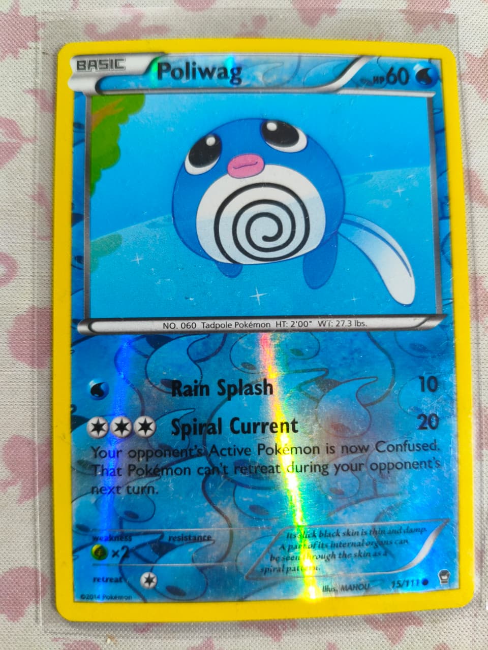 Poliwag Reverse Holo Common XY - Furious Fists 15/111 NM