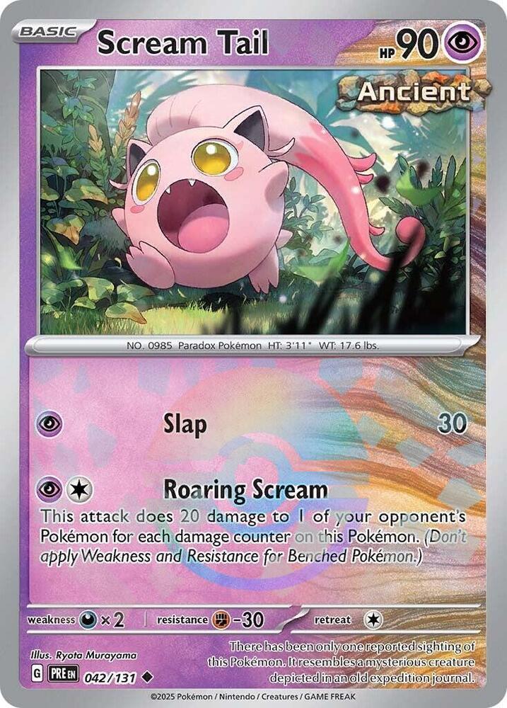 Scream Tail (Poke Ball Pattern) Holo Uncommon SV: Prismatic Evolutions 042/131 NM