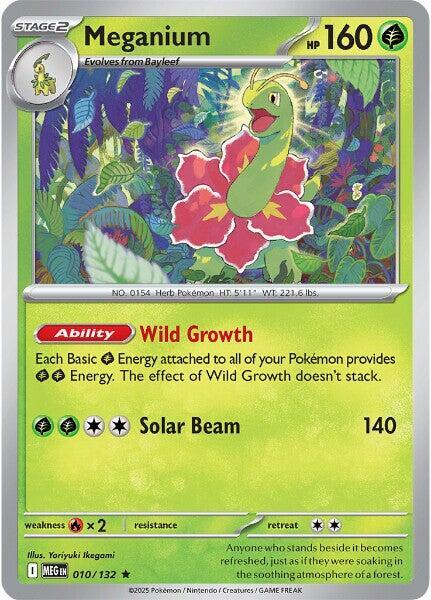 Meganium Reverse Holo Rare ME01: Mega Evolution 010/132 NM
