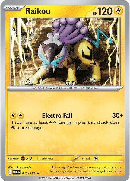 Raikou Holo Rare ME01: Mega Evolution 048/132 NM