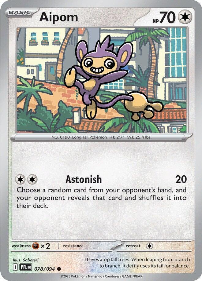 Aipom Reverse Holo Common ME02: Phantasmal Flames 078/094 NM