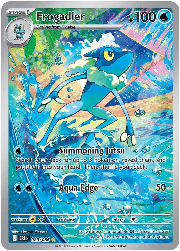 Frogadier - 089/086 Holo Illustration Rare ME04: Chaos Rising 089/086 NM