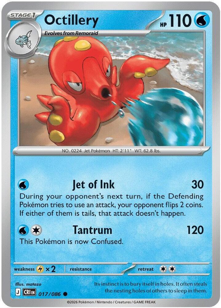 Octillery Common ME04: Chaos Rising 017/086 NM