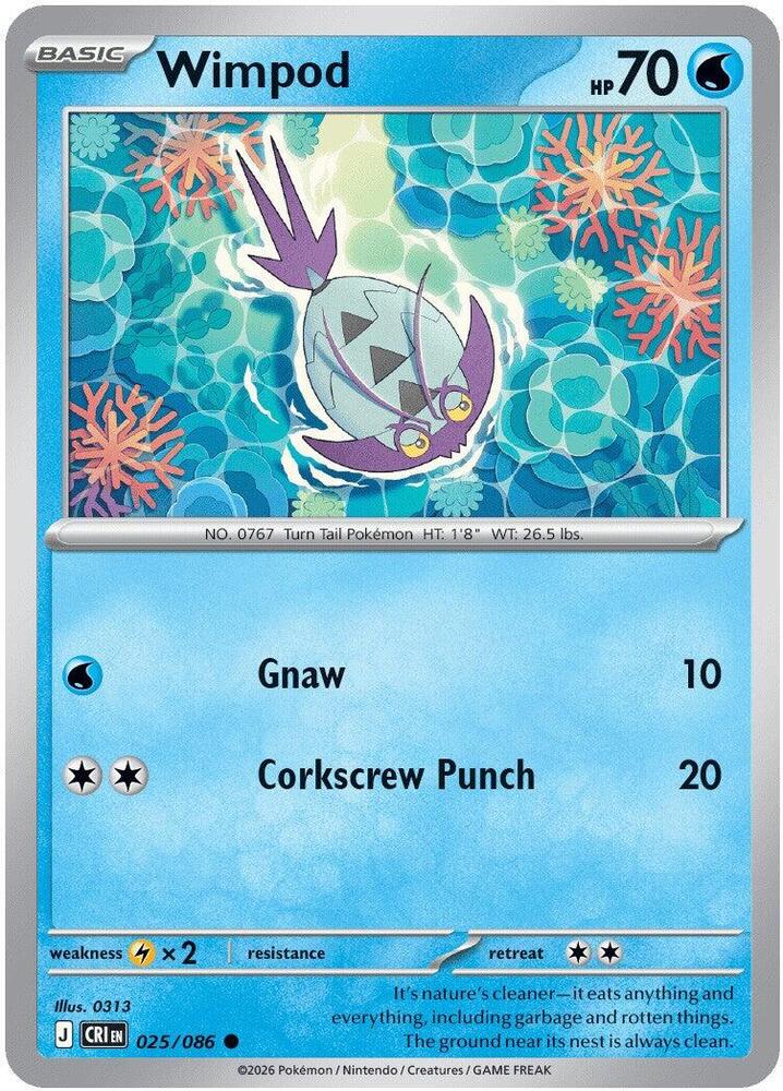 Wimpod Reverse Holo Common ME04: Chaos Rising 025/086 NM