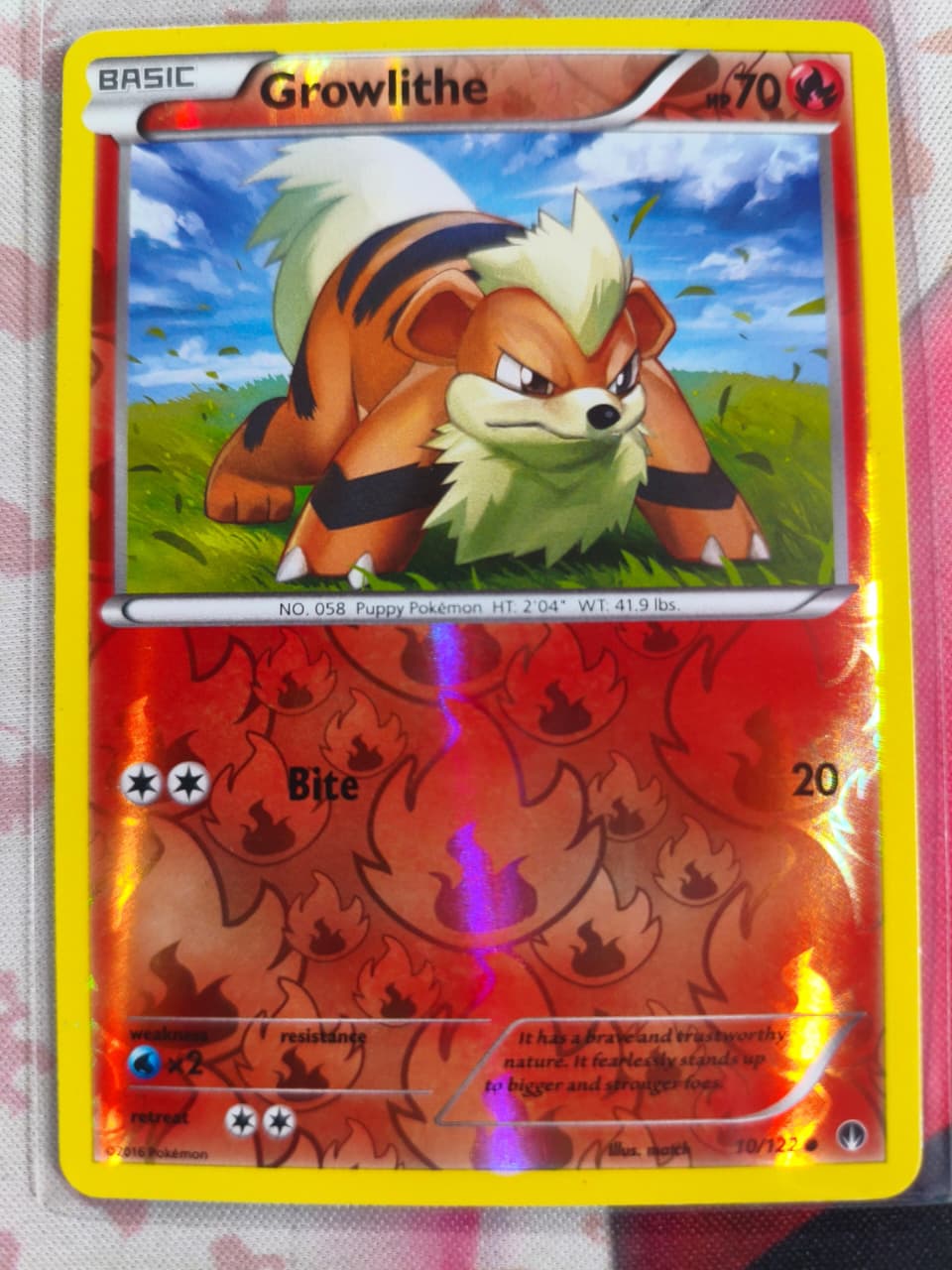 Growlithe Reverse Holo Common XY - BREAKpoint 10/122 NM