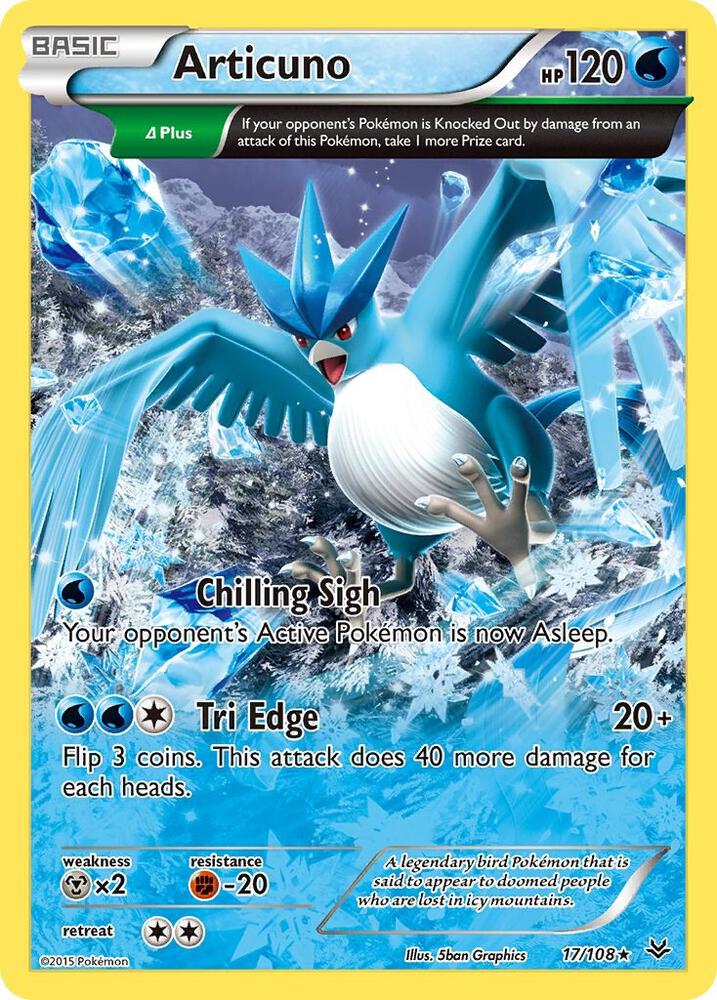 Articuno (17 Delta) Rare XY - Roaring Skies 17/108 NM