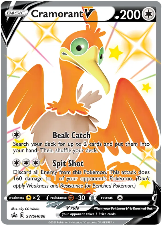 Cramorant V Full Art Shiny - Sword & Shield Promo