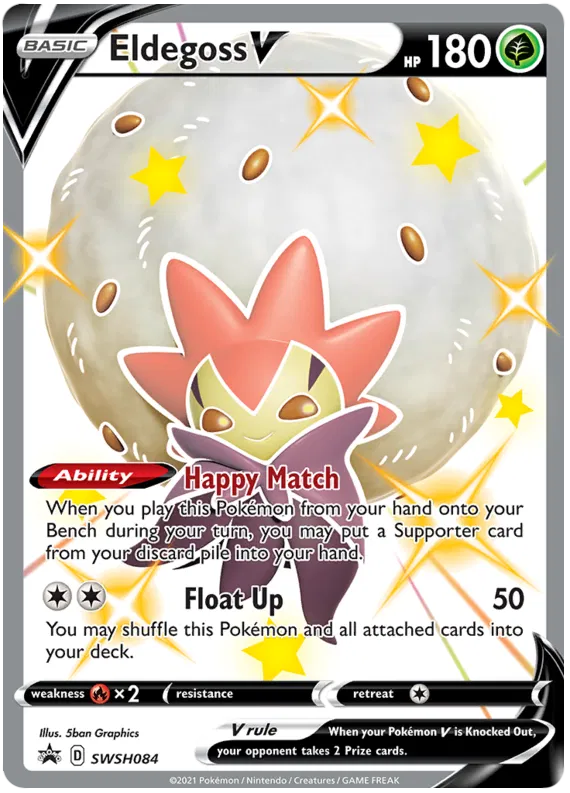 Eldegoss V Full Art Shiny - Sword & Shield Promo