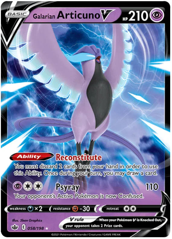 Galarian Articuno V - Chilling Reign