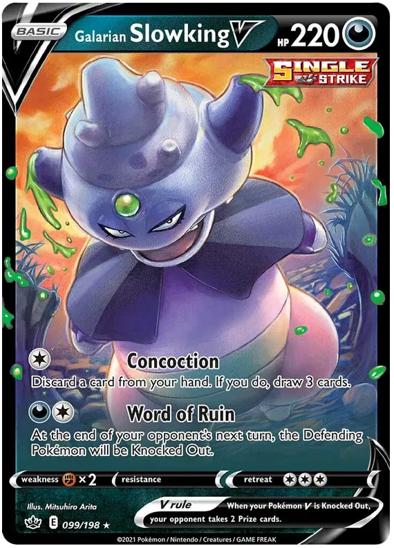 Galarian Slowking V - Chilling Reign