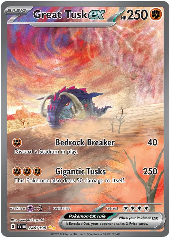 Great Tusk EX Special Illustration - Scarlet & Violet Base Set