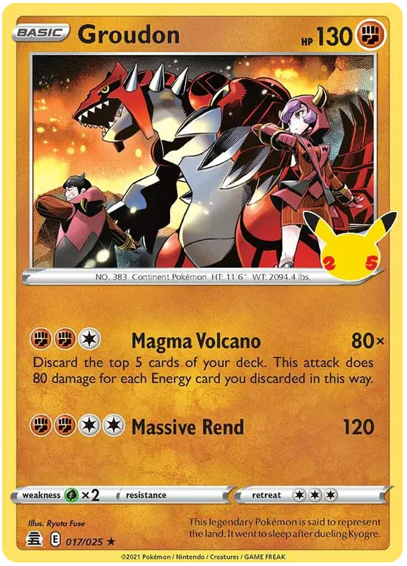 Groudon Holografico - Celebrations