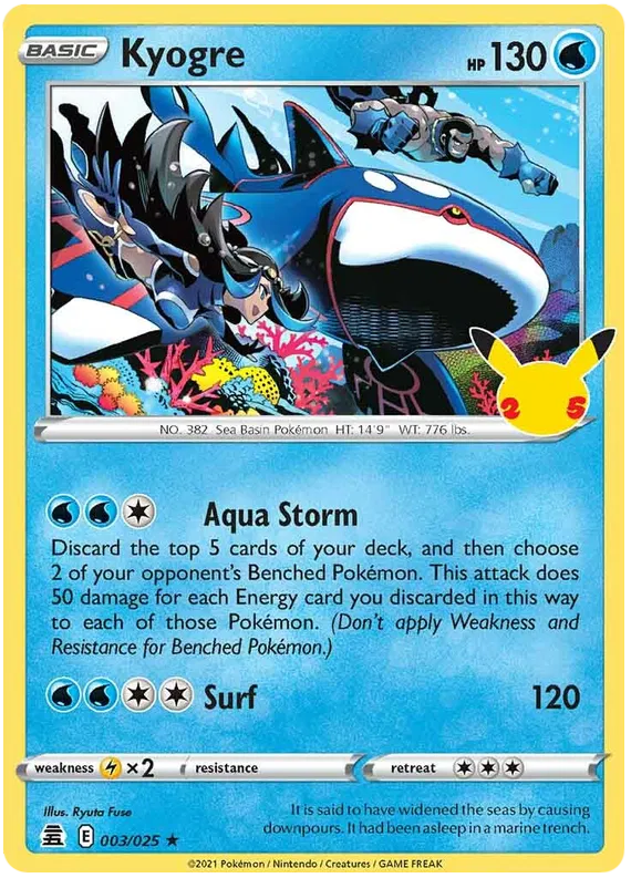 Kyogre Holografico - Celebrations