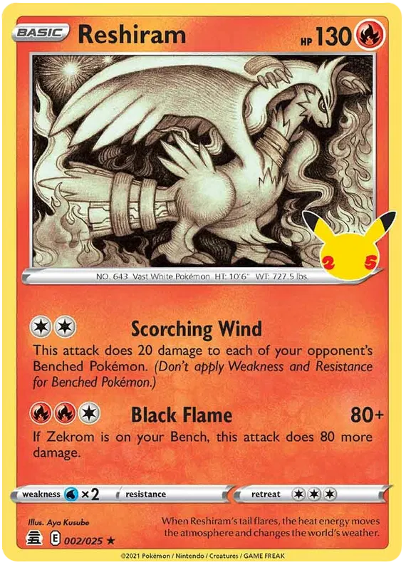 Reshiram Holografico - Celebrations