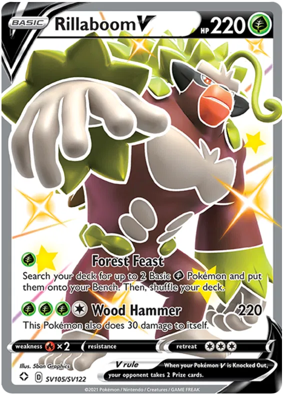 Rillaboom V Full Art Shiny - Shining Fates