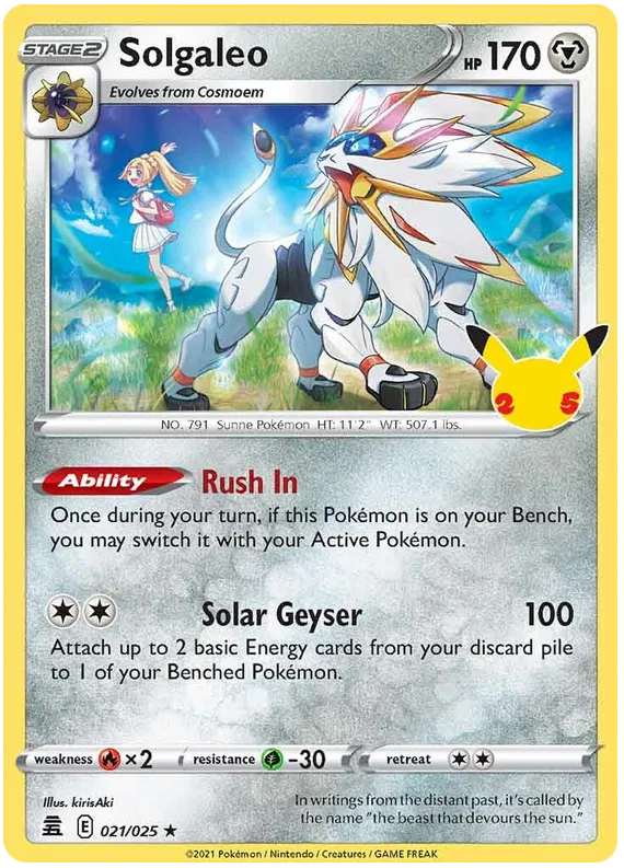 Solgaleo Holografico - Celebrations