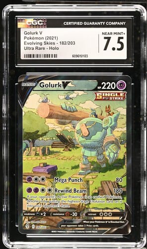 Golurk V Alternative Art Evolving Skies - CGC 7.5