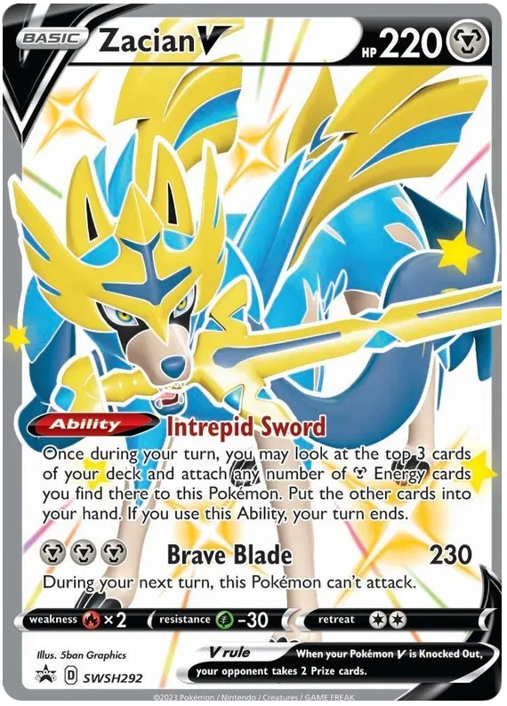 Zacian V Full Art Shiny - Sword & Shield Promo