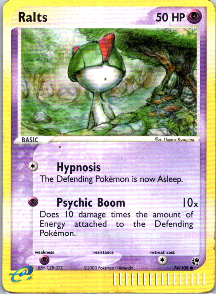 Ralts Reverse Holo Common EX Sandstorm 74/100 DMG