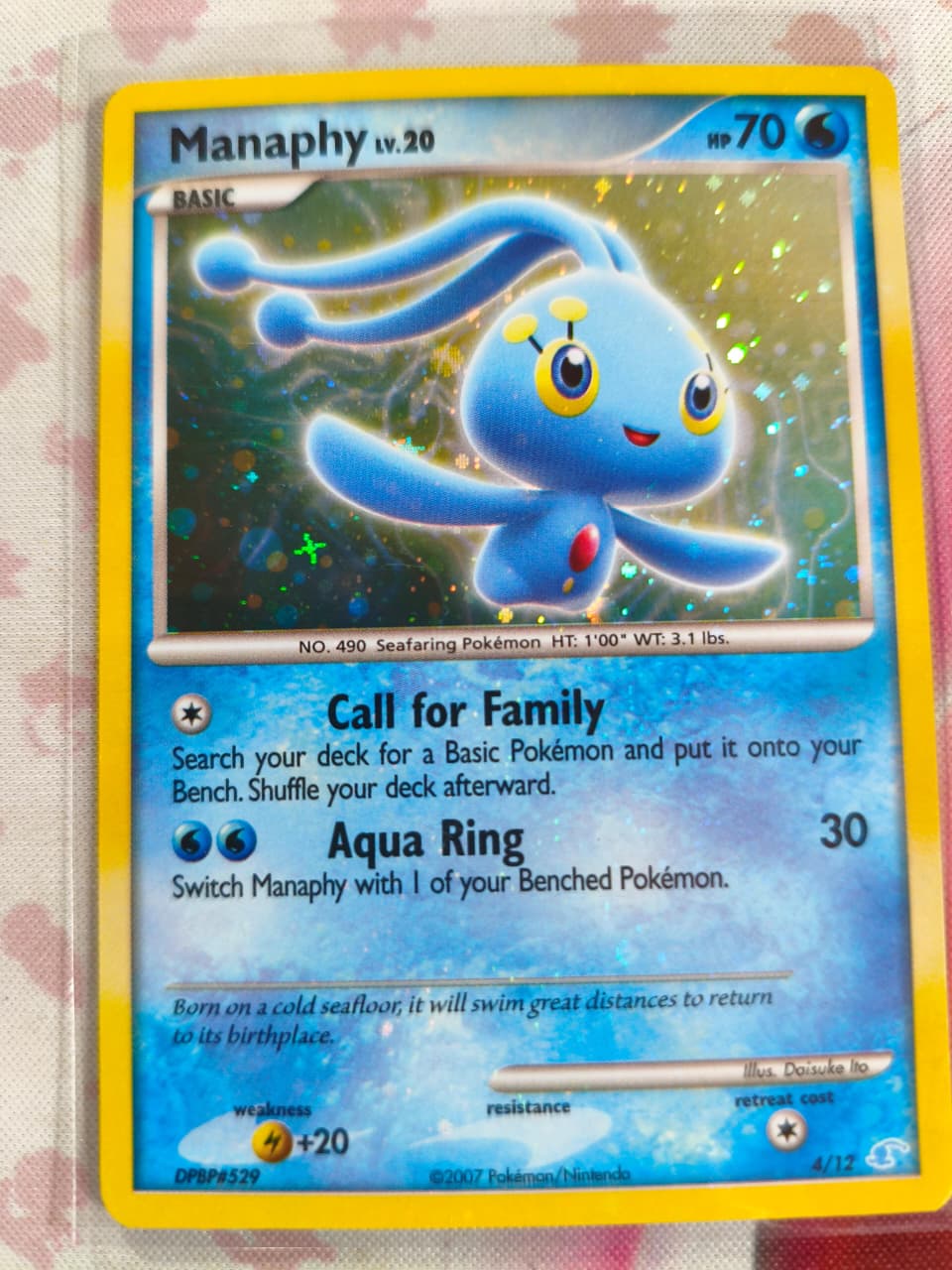 Manaphy Holo Common DP Trainer Kit: Manaphy & Lucario 4/12 NM