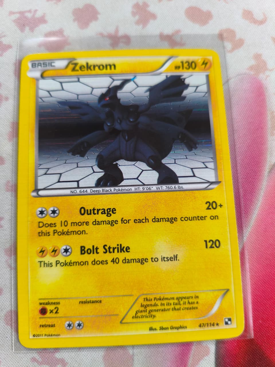 Zekrom Holo Holo Rare Black and White 47/114 NM