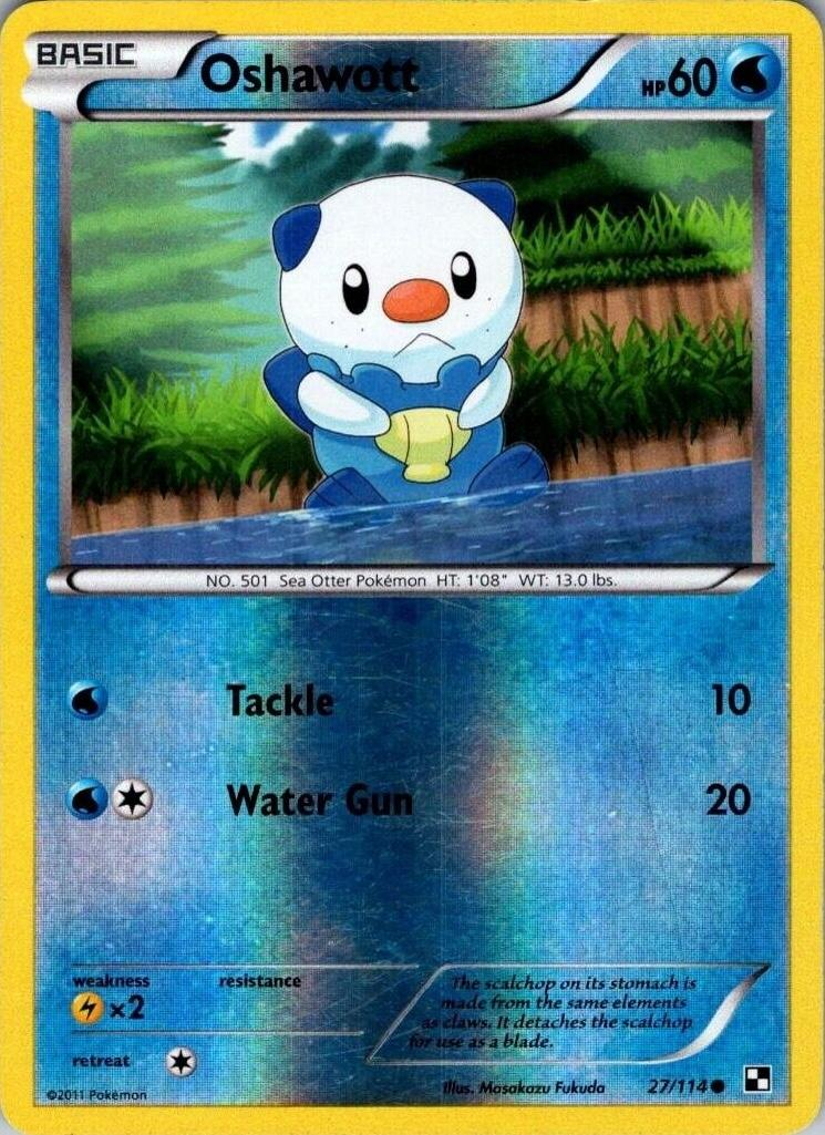 Oshawott Reverse Holografico - Black & White